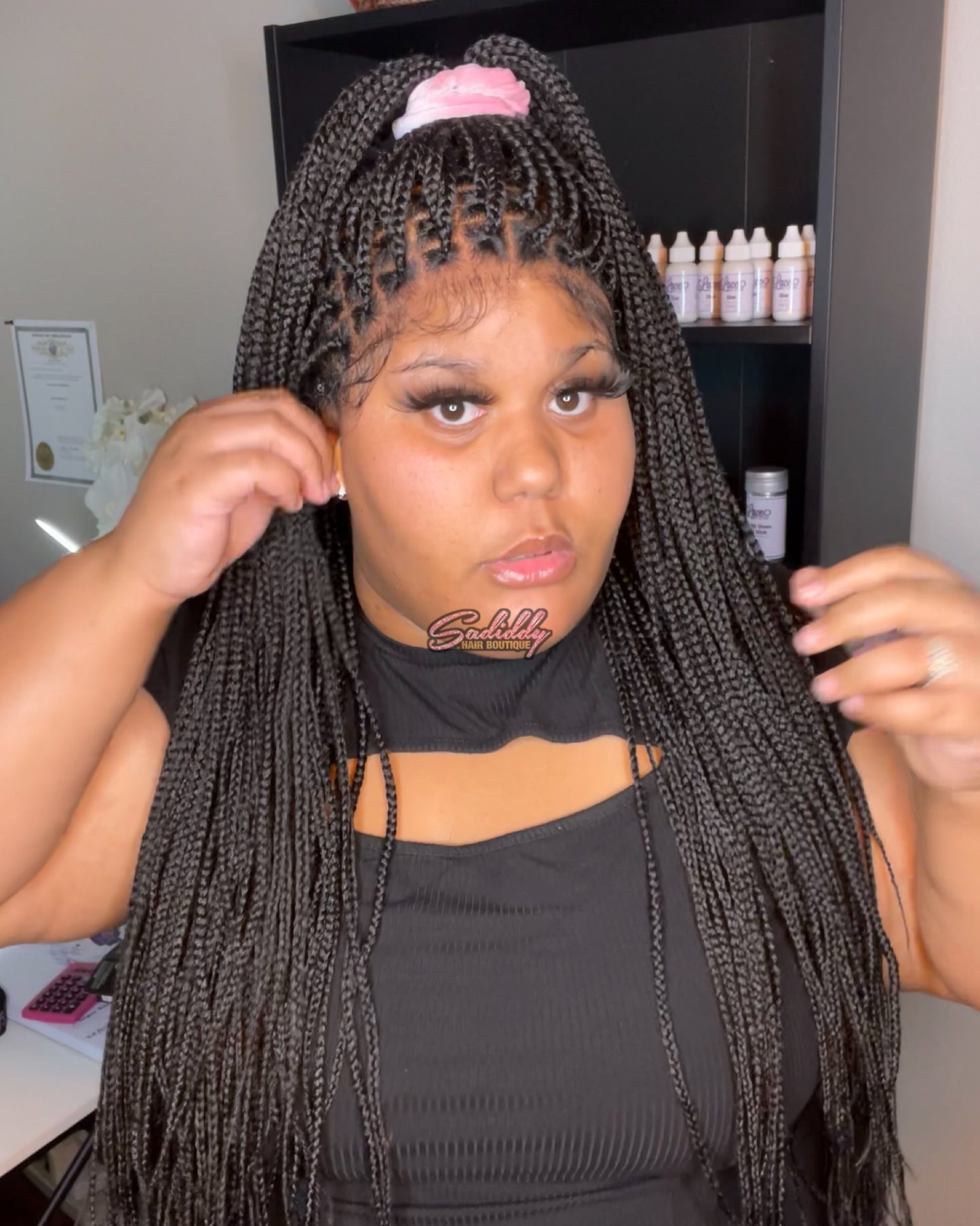 30” Braided Lace Front Wig
